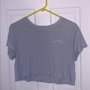 Pacsun baby blue crop top t shirt‎